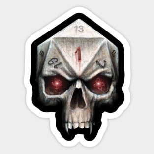 Skull D20 Sticker